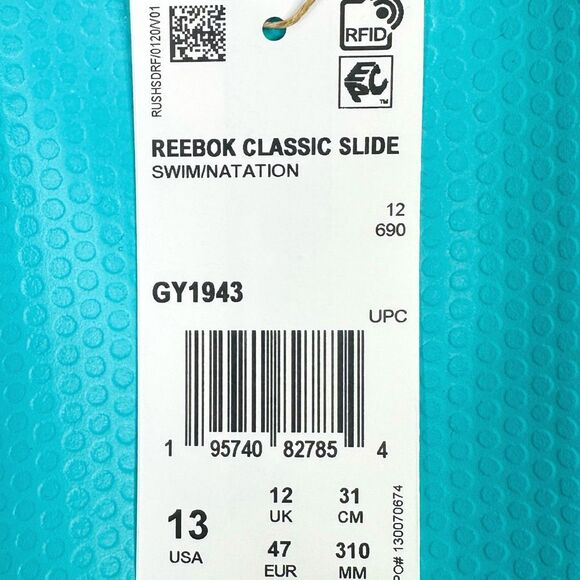Reebok Classic Slide - Classic Teal / Ftwr White / Pure Grey 3 - Size 13 - Picture 8 of 10